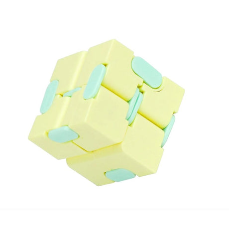 Stresszoldó kocka, Fidget játék, Végtelen varázskocka, Sárga/