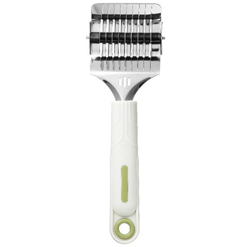 Dispozitiv de taiat Taietei, Vivimall, din Plastic cu Inox Razatoare, Curatator de Legume-Fructe, Maner Anti Alunecare, 22 x 6.5 cm Alb - vivimall.ro