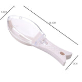 Curatator de Solzi de Peste, Vivimall, Manual, Forma Peste, cu Compartiment de Colectare, din Plastic, 15.5x5.5 cm, Alb - vivimall.ro