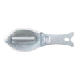 Curatator de Solzi de Peste, Vivimall, Manual, Forma Peste, cu Compartiment de Colectare, din Plastic, 15.5x5.5 cm, Alb - vivimall.ro