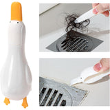 Cleste Multifunctional, Flippy, 2in1, Cleste pentru Parul Cazut si Mini Racleta pentru Depuneri, din ABS, Model Rata, Alb