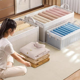 Cutie container de depozitare din PVC, Vivimall, de stocare, Dimensiuni multiple, Accesoriu robust pentru organizarea de uz casnic, volum 26L, 47 x 28 x 20 cm, Transparenta - vivimall.ro