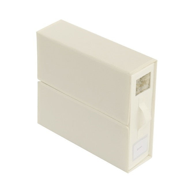 Cutie Depozitare Lenjerii de Pat, Vivimall, Pliabila, Capacitate 18l, 38x33x12 cm, din Panza Oxford cu PP Incorporat, Fereastra Vizibila, Alb Ivoir - vivimall.ro