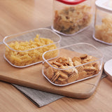 Cutie de Depozitare Alimente, Vivimall, 450 ml, Capac Alb, din ABS+Silicon, 14.5 x 9 x 6 cm, Transparent - vivimall.ro