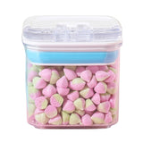 Cutie de Depozitare Alimente, Vivimall, Cutie de tip Container pentru Bucatarie, Cutie pentru Condimente, din PET ABS Silicon, 10 x 10 x 10.5 cm, 250 g, 0.5L Transparenta - vivimall.ro