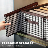 Cutie De Depozitare, Vivimall, Pentru Haine, Lenjerie, Sosete Si Sutiene, Material Textil, 9 Compartimente, 44x30x20 cm, Culoare Alb-Negru - vivimall.ro