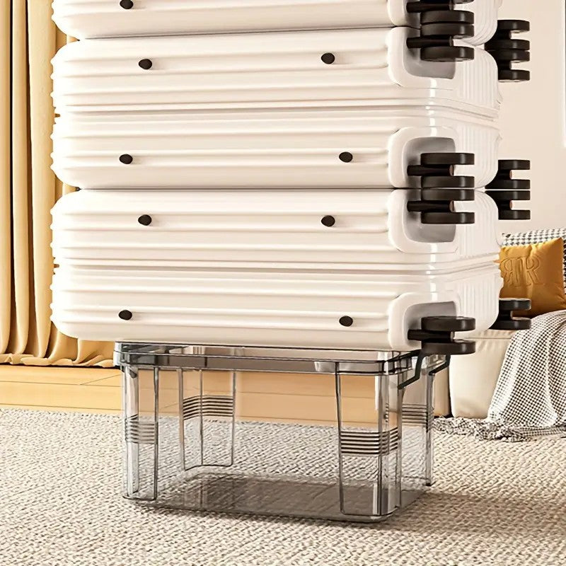 Cutie De Depozitare, Vivimall, Tip Valiza, pentru Alimente, Jucarii, Accesorii, Transparent-Gri, Marime L, 38.5x27.5x22 cm - vivimall.ro