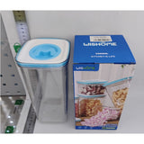 Cutie de Depozitare pentru Bucatarie, Vivimall, 2L, din ABS+PET+Silicon, Capac Alb/Albastru, 11.5 x 23 x 8 cm, Transparent - vivimall.ro