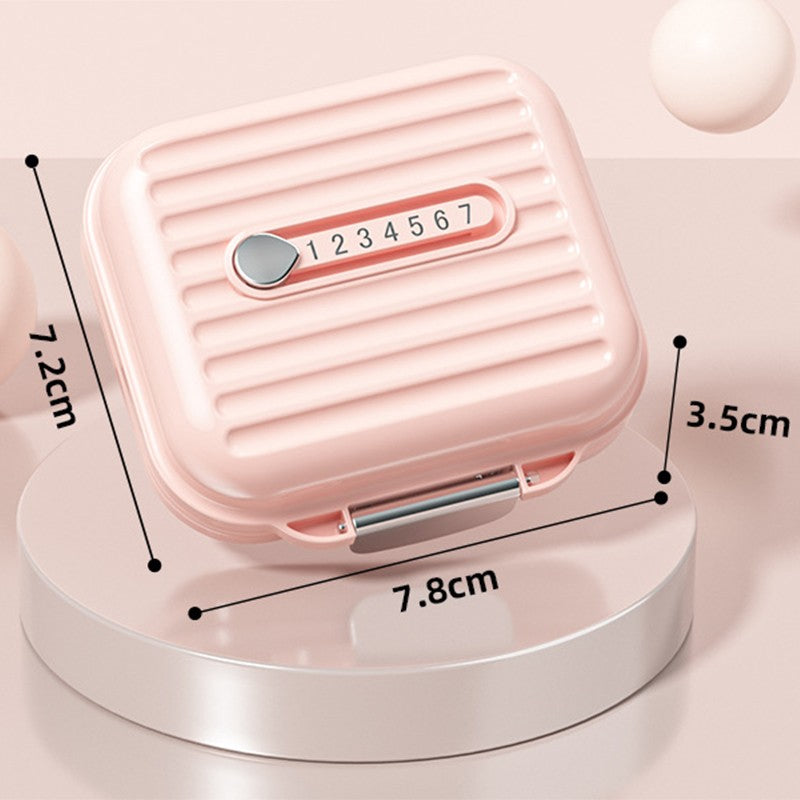 Cutie de Depozitare pentru Pastile, Vivimall, Cutie de depozitare Medicamente, Cutie de depozitare Vitamine, Suplimente, pentru Fete, din Plastic cu indice zi, Roz - vivimall.ro