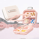 Cutie de Depozitare pentru Pastile, Vivimall, Cutie de depozitare Medicamente, Cutie de depozitare Vitamine, Suplimente, pentru Fete, din Plastic cu indice zi, Roz - vivimall.ro