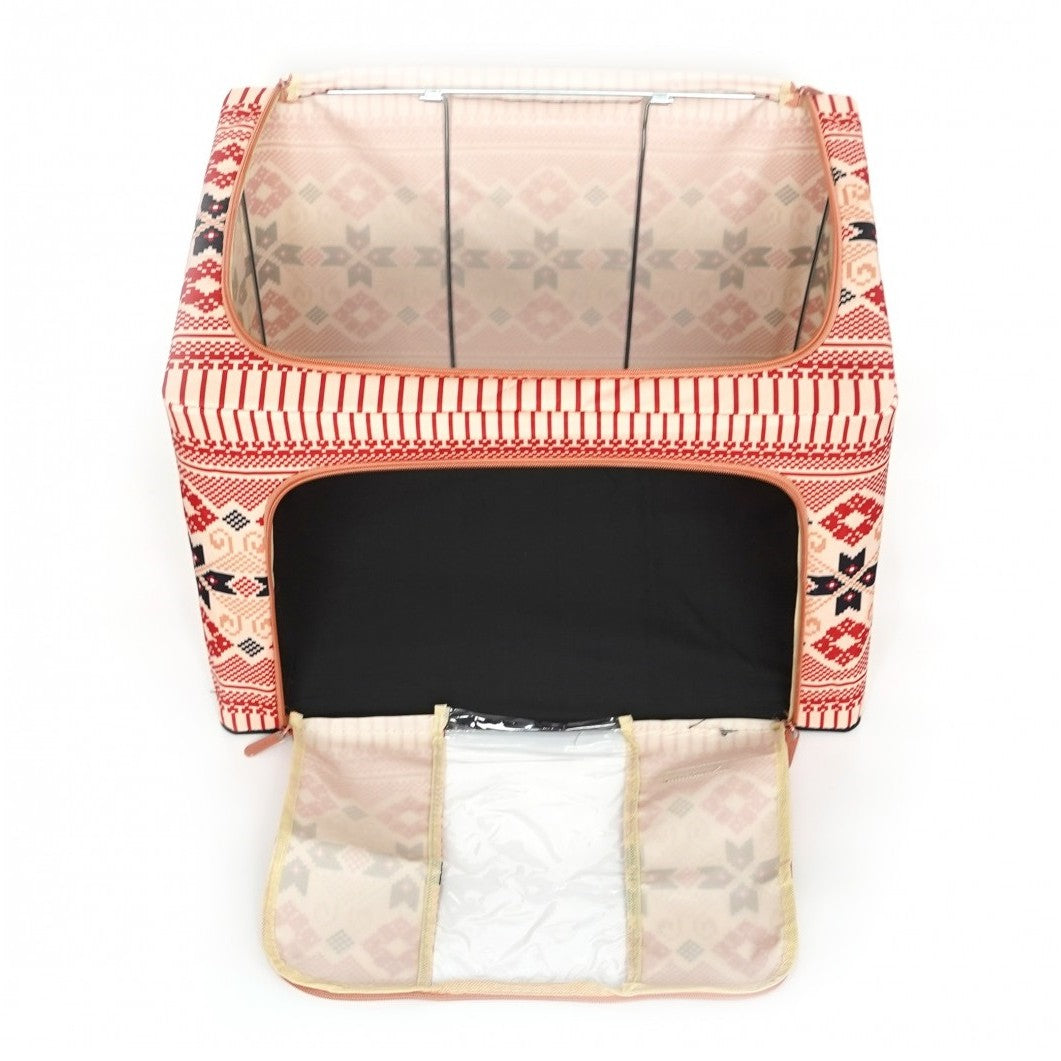 Cutie De Depozitare Pliabila 66L Motiv Traditional | StyleBox 3 - vivimall.ro