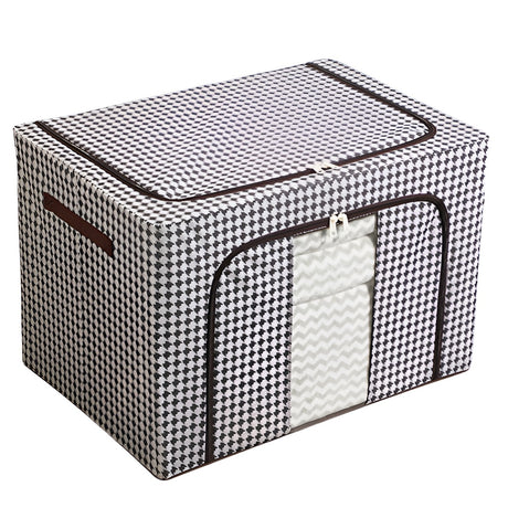 Cutie de Depozitare Pliabila, Vivimall, Cu fermoar, 66 L, Textile, 50x40x33 cm, Design Zebra - vivimall.ro