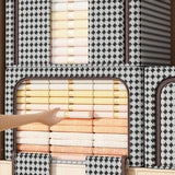 Cutie de Depozitare Pliabila, Vivimall, Cu fermoar Bidirectional, 24 L, Textil, 40x30x20 cm, Cadru Metalic, o Fereastra, Suport Baza Stabil din Plastic, Design Zebra, Alb Negru - vivimall.ro