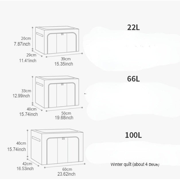 Cutie de Depozitare Pliabila, Vivimall, Cu fermoar Bidirectional, 66 L, Textil, 50x40x33 cm, Cadru Metalic, o Fereastra, Suport Baza Stabil din Plastic, Verde - vivimall.ro