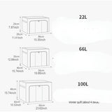 Cutie de Depozitare Pliabila, Vivimall, Cu fermoar Bidirectional, 66 L, Textil, 50x40x33 cm, Cadru Metalic, o Fereastra, Suport Baza Stabil din Plastic, Verde - vivimall.ro