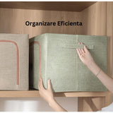 Cutie de Depozitare Pliabila, Vivimall, Cu fermoar Bidirectional, 66 L, Textil, 50x40x33 cm, Cadru Metalic, o Fereastra, Suport Baza Stabil din Plastic, Verde - vivimall.ro