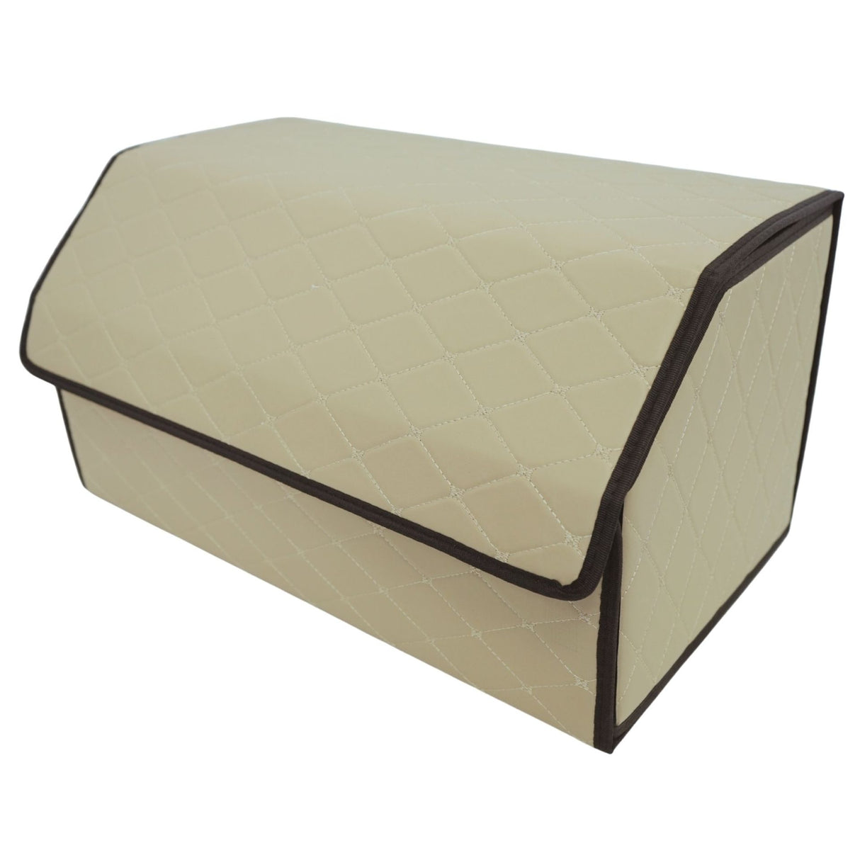 Organizator portbagaj Flippy cu 2 compartimente deschise, detaliu interior și sistem velcro de pliere