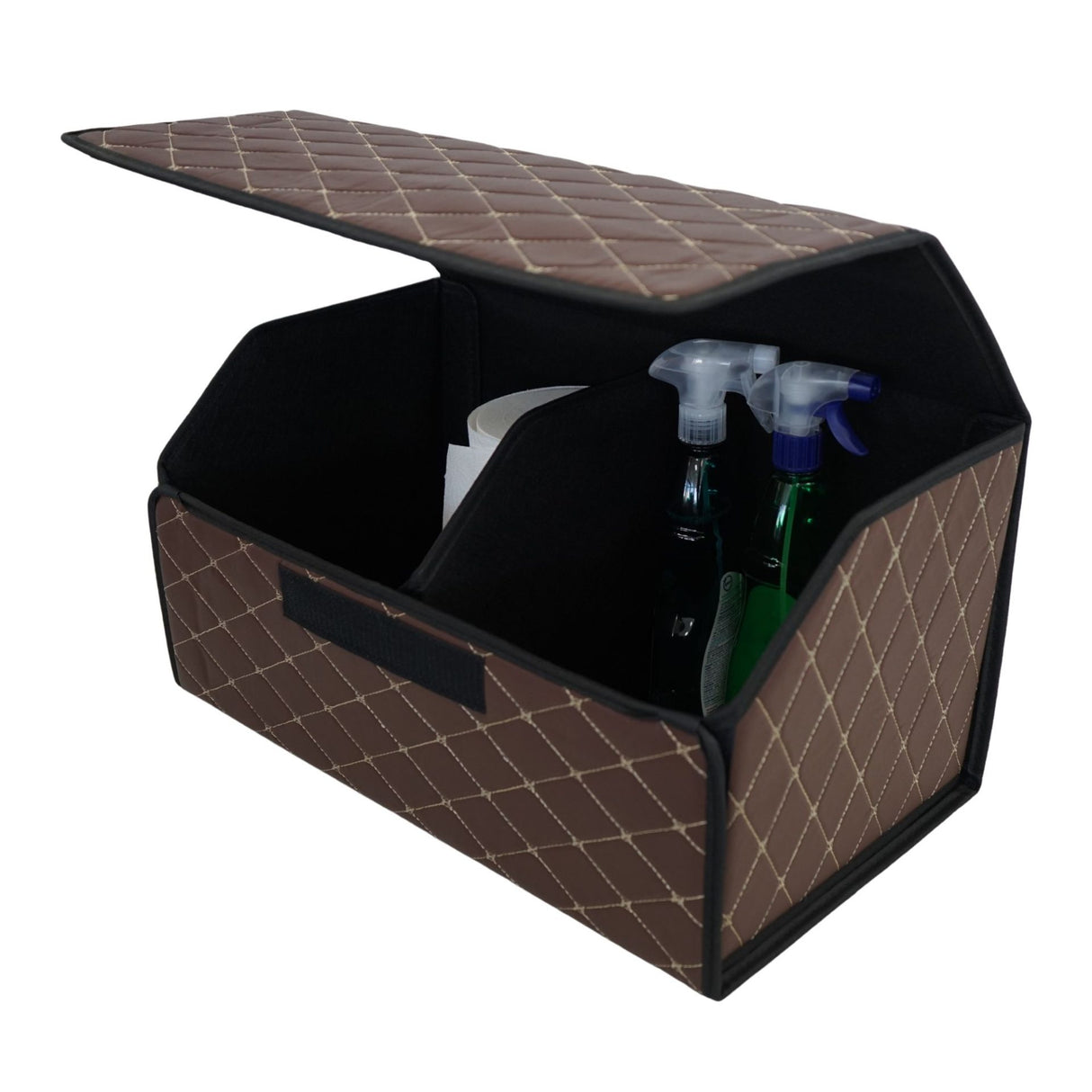 Cutie depozitare auto Flippy în portbagaj, vedere laterală cu dimensiunile 55x30x30 cm