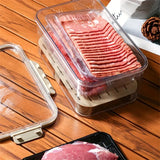 Cutie de Depozitare Portabila, Vivimall, cu Separator pentru Gheata si Scurgere, Mentine Rece, Caserola Pranz, 25x16.5x11.5 cm, Verde/Transparent - vivimall.ro