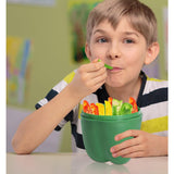 Cutie Alimentara, Vivimall, Model Ardei, din Plastic, 9.8 x 9.8 x 10.7 cm, 350 ml, Verde - vivimall.ro