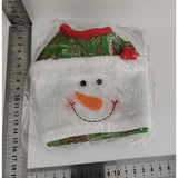 Cutie Decorativa pentru Servetele, Vivimall, Model Om de Zapada, Tematica Craciun, 16 x 10 cm, Verde - vivimall.ro