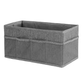 Cutie Depozitare cu Cadru Metalic, Vivimall, pentru Bucatarie, snacksuri, pliabila din poliester Oxford, 30 x 15 x 15 cm Gri - vivimall.ro