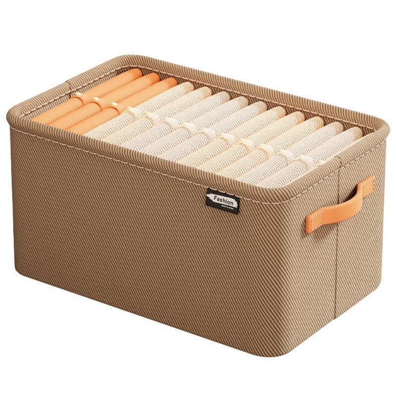 Tárolódoboz, Ruháknak, Holmiknak, Textilből Készült, Fém Kerettel, Oldalsó Fogantyúkkal, Téglalap Formájú, Űrtartalom 19 L,