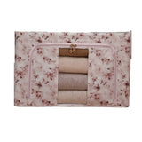 Cutie Depozitare, Vivimall, 66L, din Material Textil, 50 x 40 x 33 cm, pentru Haine si Lenjerii, Model Fluturasi, Roz/Gri - vivimall.ro