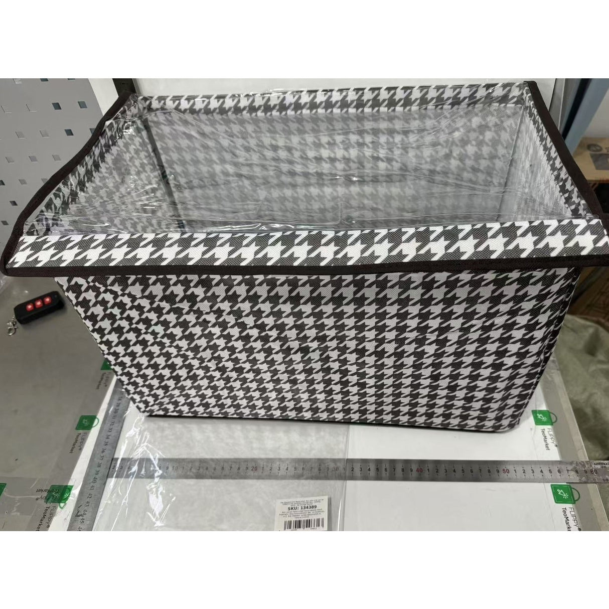 Cutie Depozitare, Vivimall, Capac Transparent, Model In Carouri, Model Mare, Maro - vivimall.ro