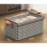 Cutie Depozitare, Vivimall, Capac Transparent, Model In Carouri, Model Mediu, Maro - vivimall.ro