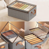 Cutie Depozitare, Vivimall, Capac Transparent, Model In Carouri, Model Mic, Maro - vivimall.ro