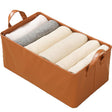 Cutie de Depozitare Tip Cos, Vivimall, Material Piele Ecologica, Pliabila, 47x28x20 cm, 26 l, Cadru Metalic, cu Manere, Maro - vivimall.ro