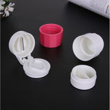 Cutie Pastile Multifunctionala, Vivimall, 4 in 1, Pahar Apa, Taiere, Sfaramare, Depozitare, Compact, ABS cu Lama din Inox, Alb/Roz, 8.7x6.2x4.1 cm - vivimall.ro