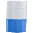 Cutie medicamente multifuncțională 4 în 1 din ABS alb și albastru, vedere frontală, dimensiuni 8.7x6.2x4.1 cm