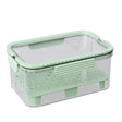 Cutie pentru Depozitare Alimente, Vivimall, de Uz Casnic, 2 Compartimente, Zona pentru Gheata, Mentinere Fresh, cu Maner, Material PET, 23x15x10.8 cm, Verde - vivimall.ro