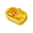 Cutie pentru Pranz sau Gustari, Vivimall, cu Doua Compartimente, Model Ratusca, pentru Copii si Adulti, Etansare, PP, Perfect pentru Scoala si Birou, 1000 mL, 22.5x14.5x8 cm, Galben - vivimall.ro