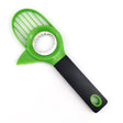 Cutit 3in1 pentru Avocado, Vivimall, Cutit, Scoatere Miez si Feliator Pulpa, din PP si Otel Inoxidabil, Negru/Verde - vivimall.ro