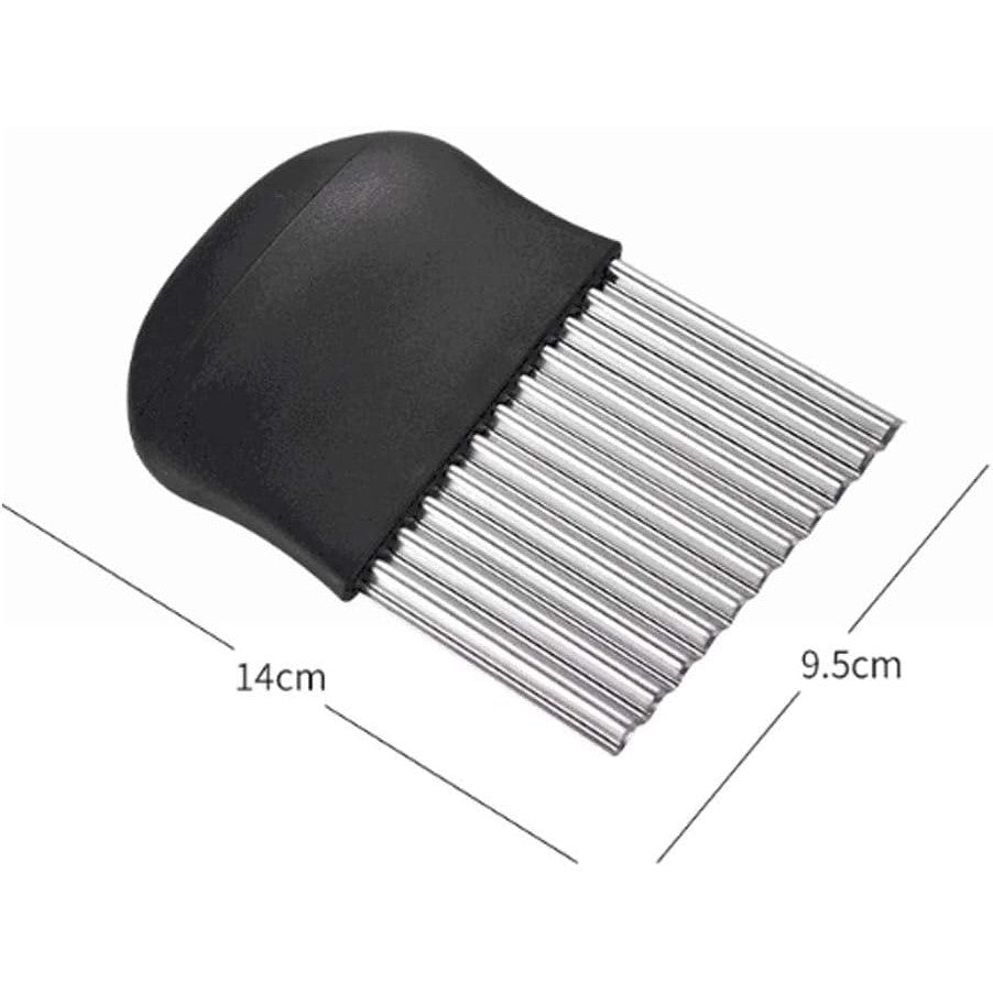 Cutit pentru Cartofi Ondulati, Vivimall, pentru Legume, Forma Ondulata, Usor de Utilizat, Taiere, Negru - vivimall.ro