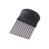 Cutit pentru Cartofi Ondulati, Vivimall, pentru Legume, Forma Ondulata, Usor de Utilizat, Taiere, Negru - vivimall.ro