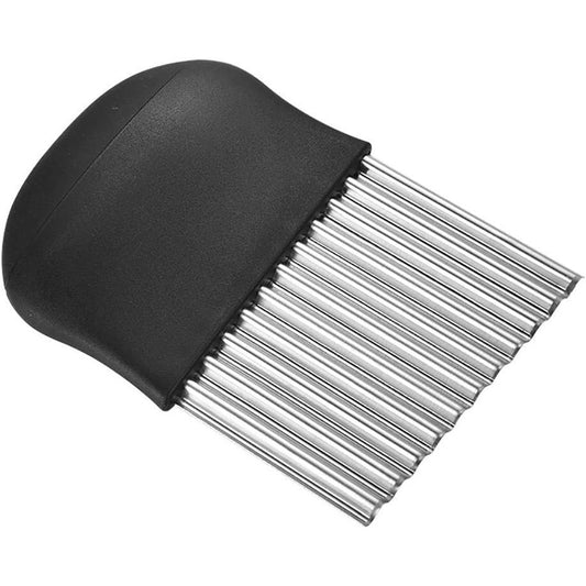 Cutit pentru Cartofi Ondulati, Vivimall, pentru Legume, Forma Ondulata, Usor de Utilizat, Taiere, Negru - vivimall.ro