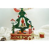 Cutiuta muzicala decorata de Craciun, Brad, Verde, din Lemn, 17 cm x 27 cm, Interior, Vivimall - vivimall.ro