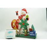 Cutiuta muzicala decorata de Craciun, Om de zapada, Multicolor, din Lemn, 21.5 cm x 24.5 cm, Interior, Vivimall - vivimall.ro