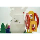 Cutiuta muzicala decorata de Craciun, Om de zapada, Multicolor, din Lemn, 21.5 cm x 24.5 cm, Interior, Vivimall - vivimall.ro