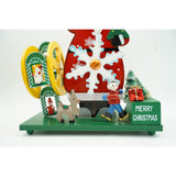 Cutiuta muzicala decorata, Mos Craciun, Multicolor, din Lemn, 21.5 cm x 24.5 cm, Interior, Vivimall - vivimall.ro