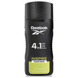 Gel de duş 4 în 1 Reebok Inspire Your Mind pentru bărbați, 400 ml - Revitalizare instantanee