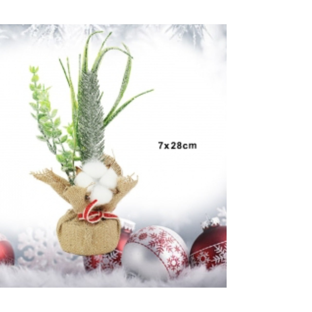 Dcoratiune De Masa Pentru Craciun, 7x28 cm, model 2 - vivimall.ro