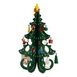 Decoratiune Craciun, Brad, Verde, 6 cavitati cu ornamente, 12 cm x 20 cm, Lemn, Vivimall - vivimall.ro