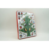 Decoratiune Craciun, Brad, Verde, 8 cavitati cu ornamente, 18.5 cm x 25 cm, Lemn, Vivimall - vivimall.ro