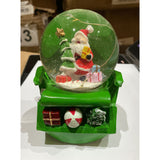 Decoratiune de Craciun din sticla, model 5, Glob muzical de zapada cu lumini, Vivimall - vivimall.ro