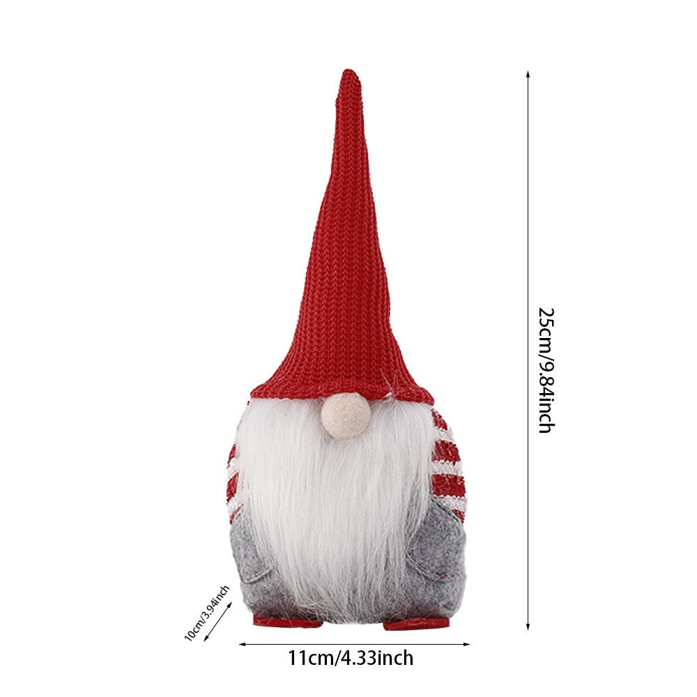 Karácsonyi Dísz Manó, Piroska és a farkas, Kötött, Textil, 25 Cm 